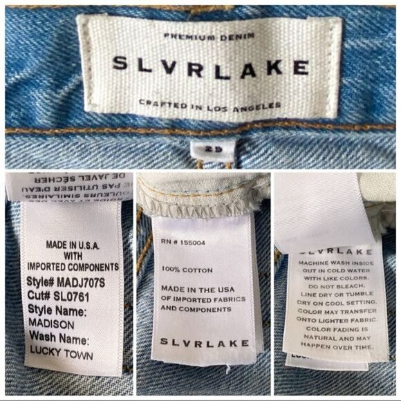 NWT SLVRLAKE Madison Wide Leg Cropped Jeans, Size 29 - Picture 11 of 15